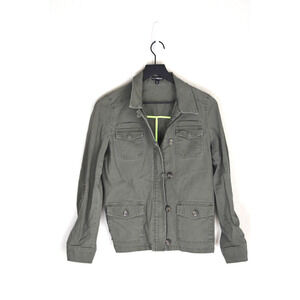 Express Green Button/Zip Utility Jacket Size XS